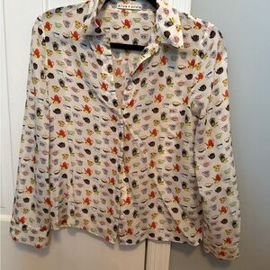 Alice + Olivia Patterned Button-Up Shirt